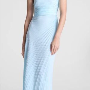 ALC Blue Bianca Strapless Pleated Maxi Dress (new with tags)